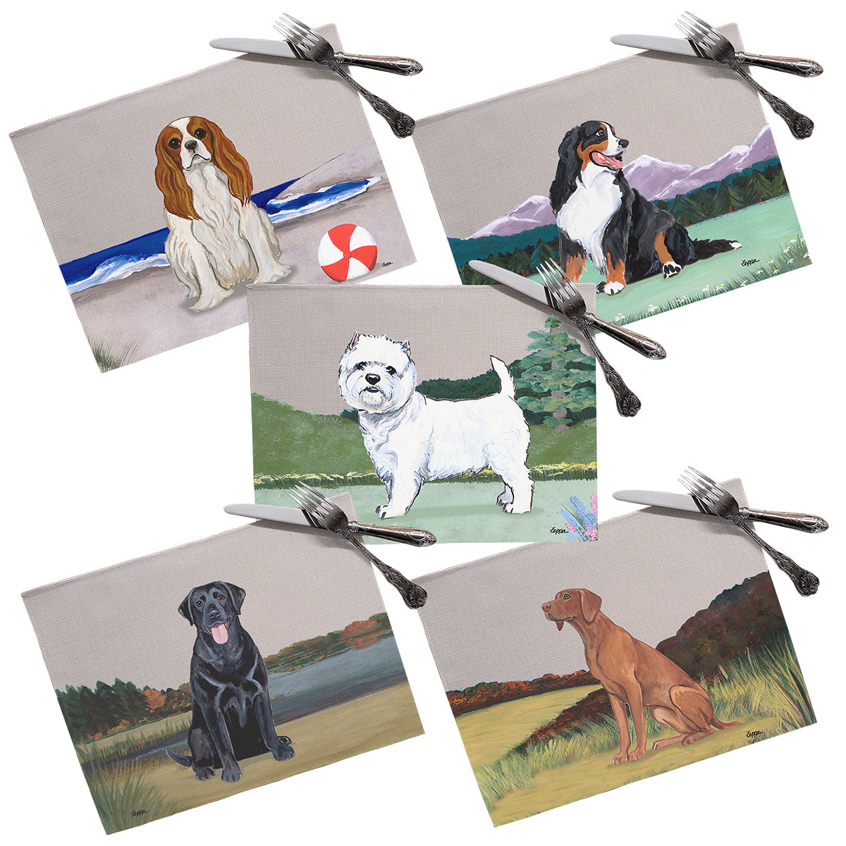 Norwich Terrier Scenic Placemats