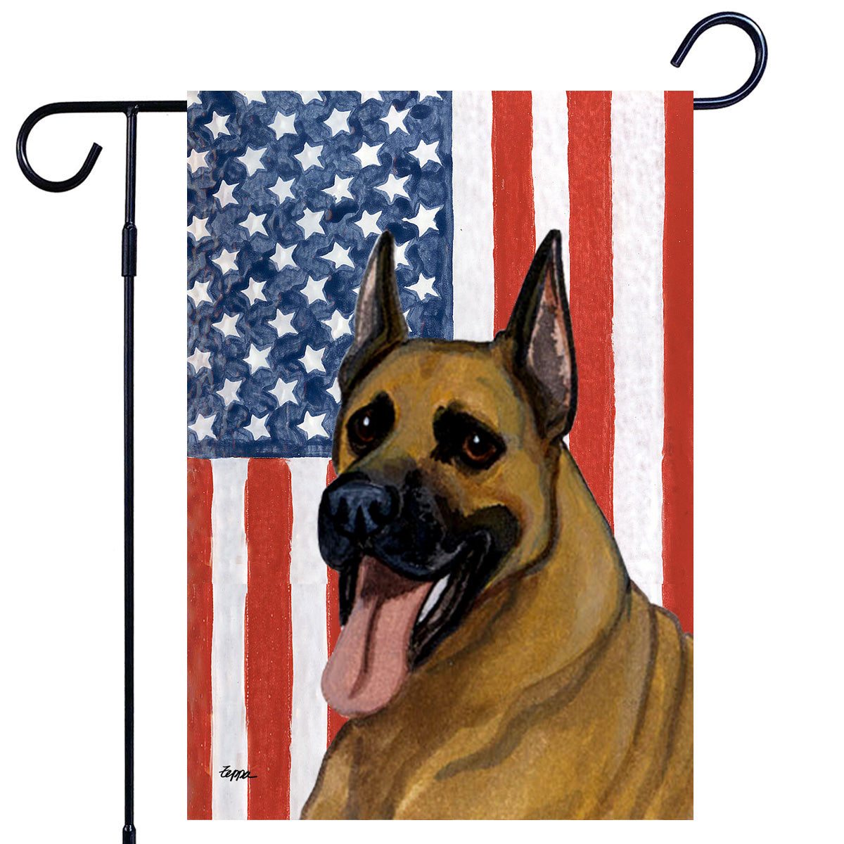 Great Dane Americana Garden Flag