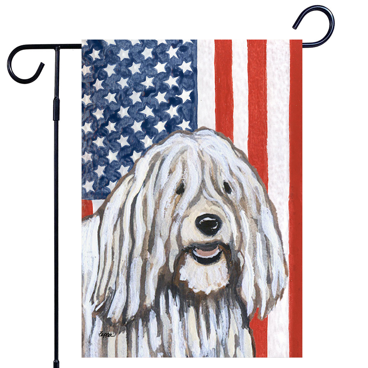 Komondor Americana Garden Flag