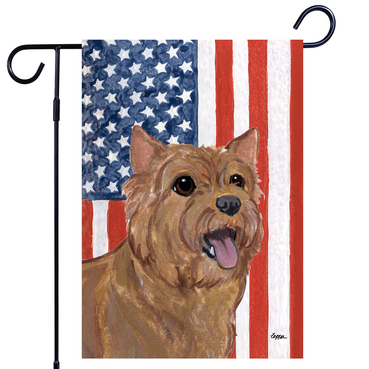 Norwich Terrier Americana Garden Flag