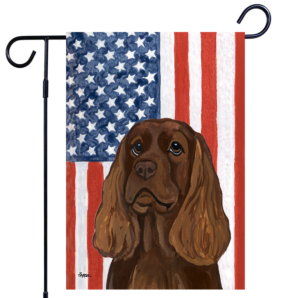 Sussex Spaniel Garden Flag