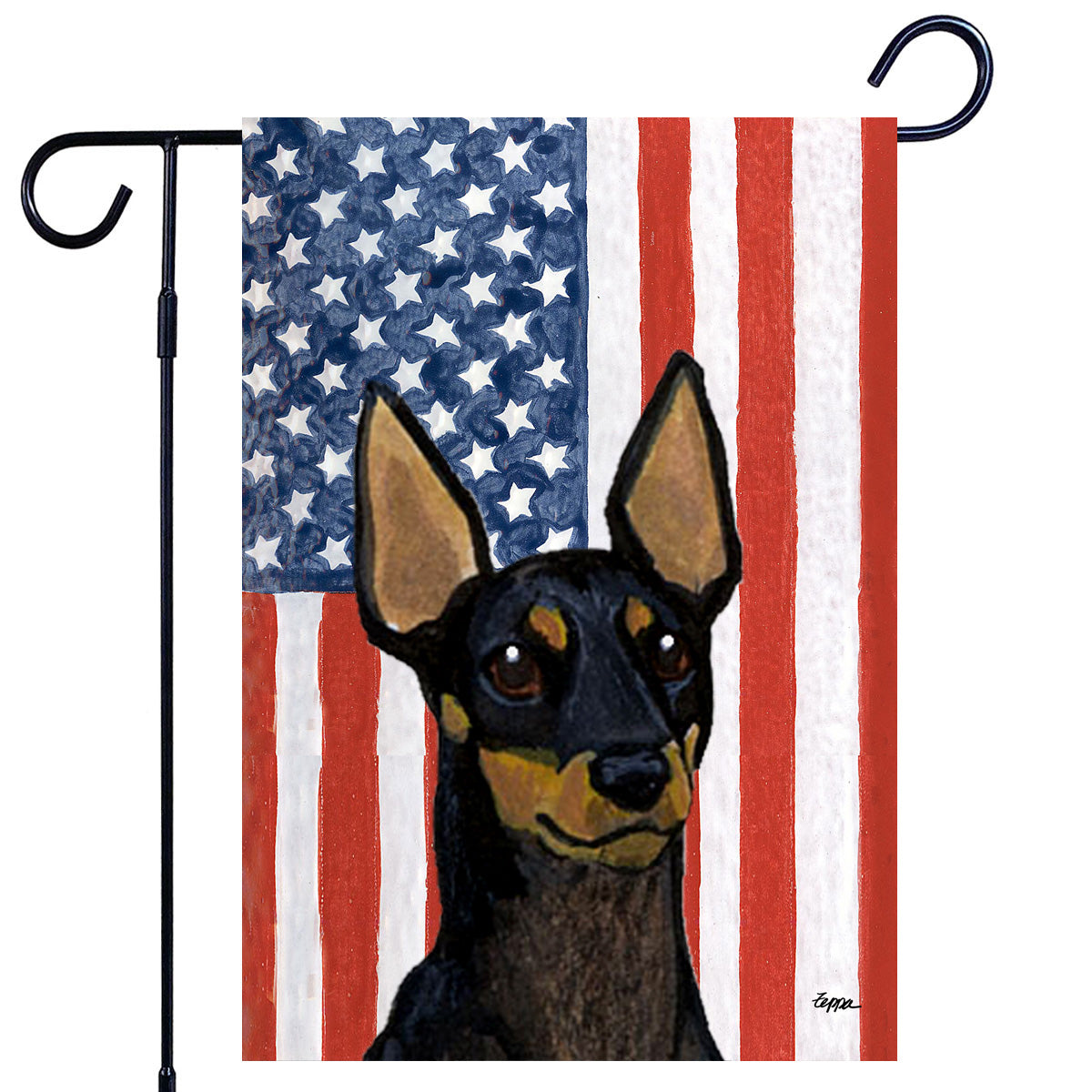 Toy Manchester Terrier Americana Garden Flag