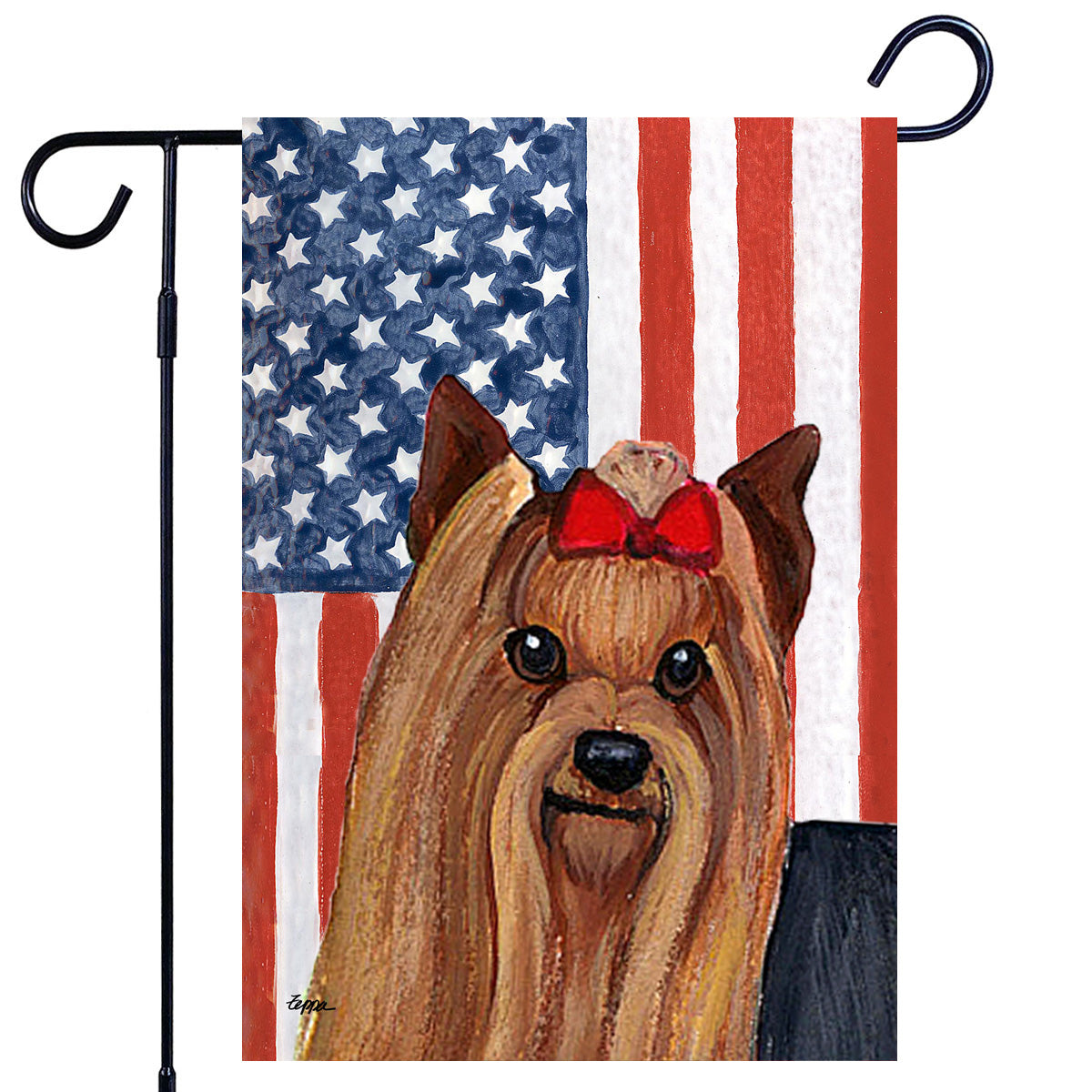 Yorkshire Terrier Americana Flag