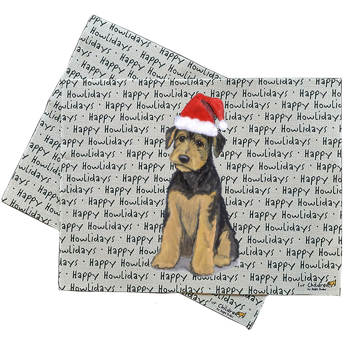 Airedale Terrier Howliday Placemats