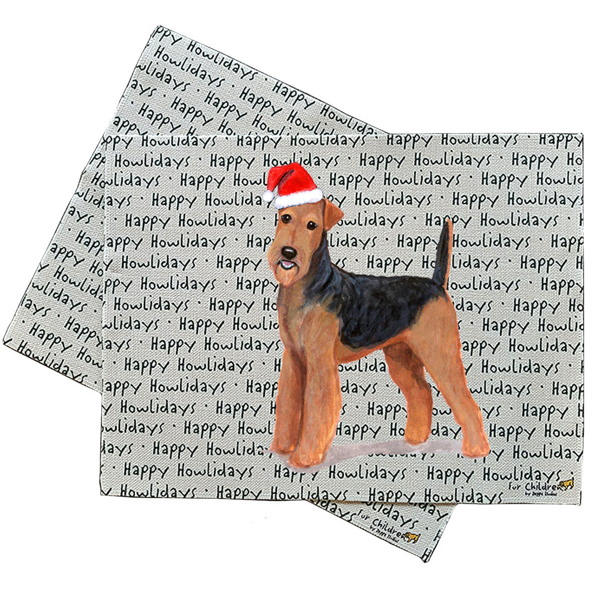 Airedale Terrier Howliday Placemats