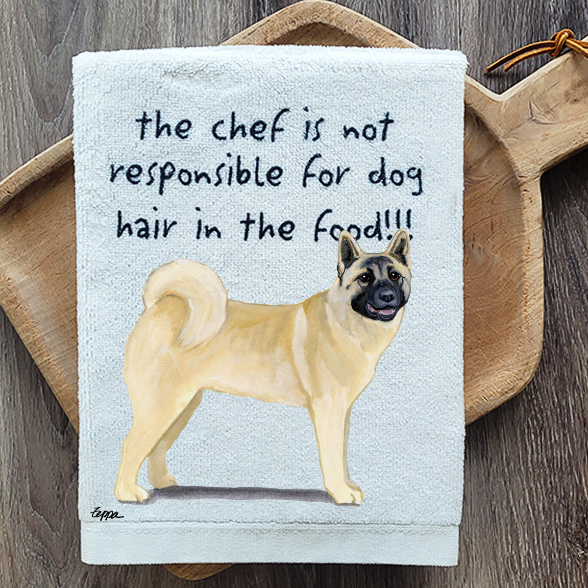 Pawsitively Adorable Akita Kitchen Towel