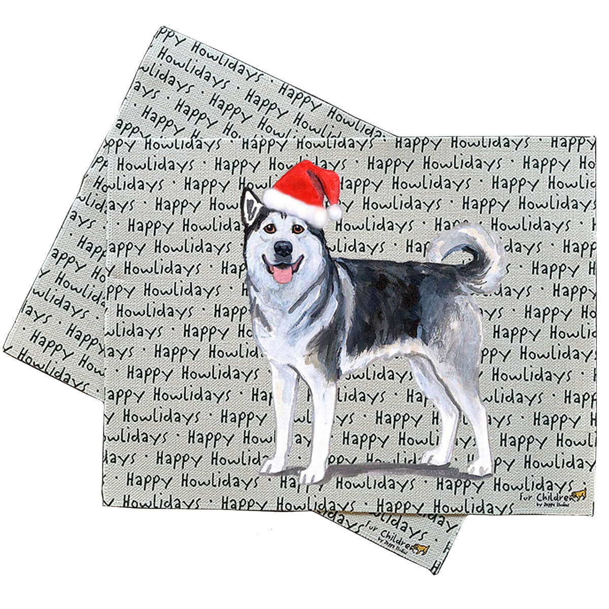 Alaskan Malamute Howliday Placemats