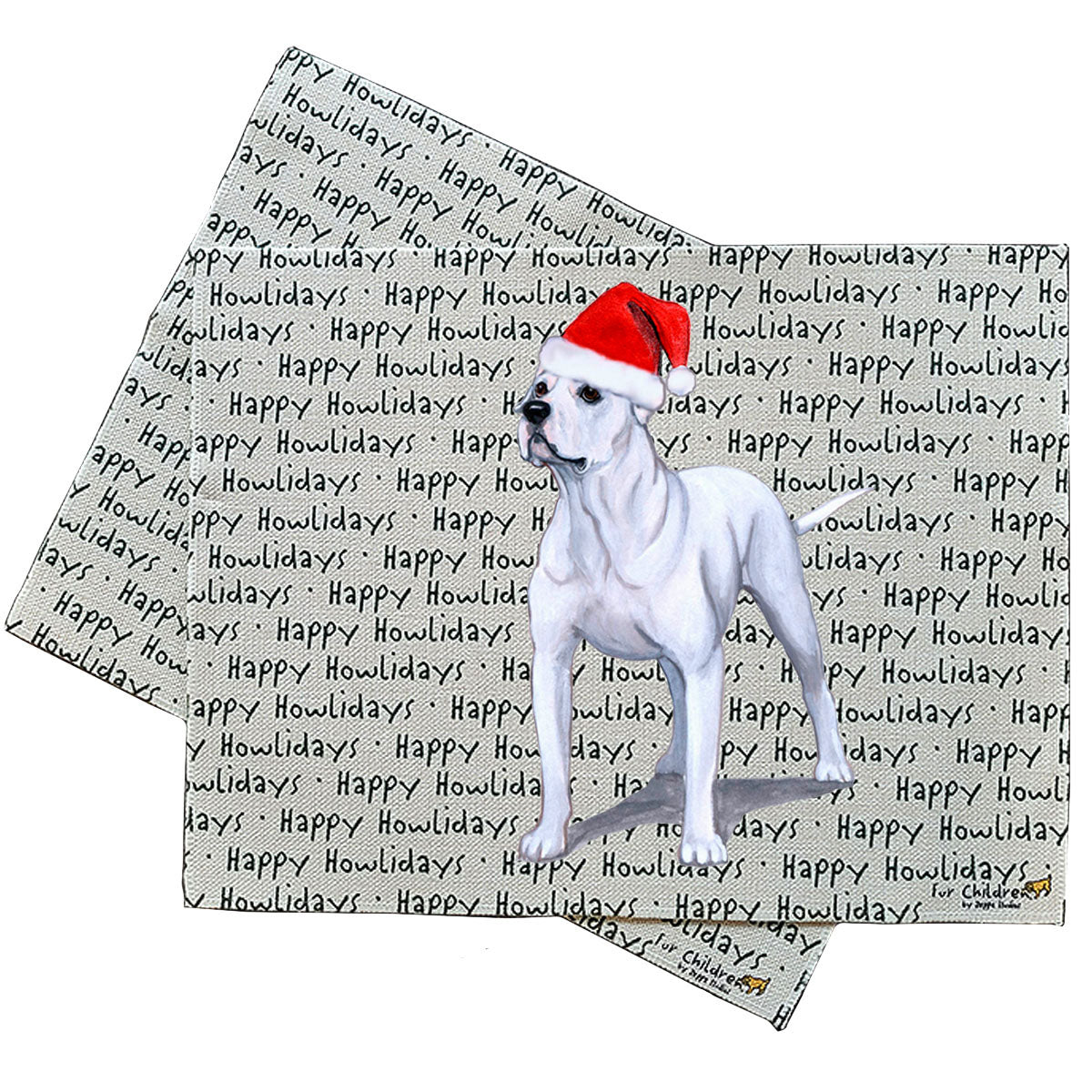 American Bulldog Howliday Placemats