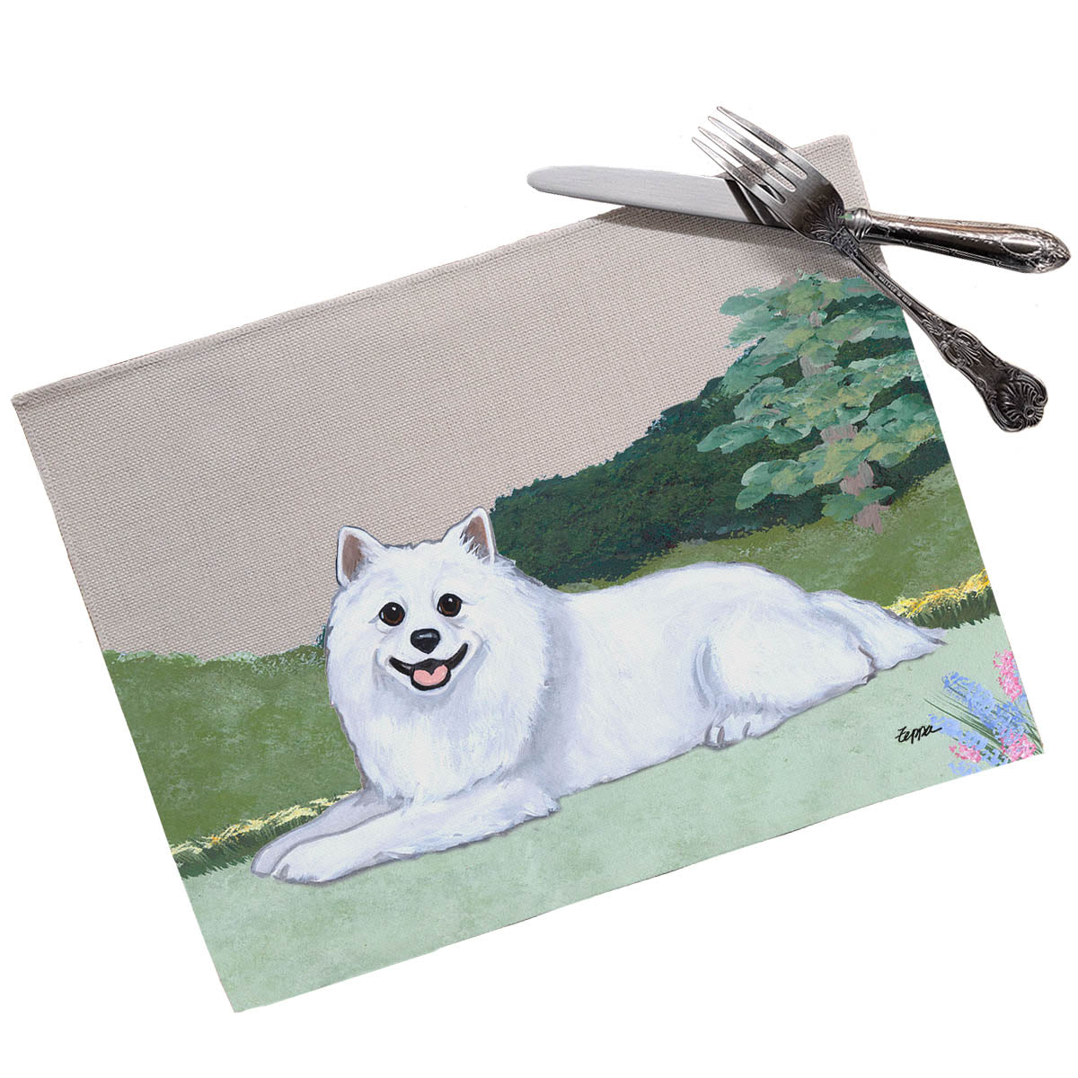 American Eskimo Dog Scenic Placemats