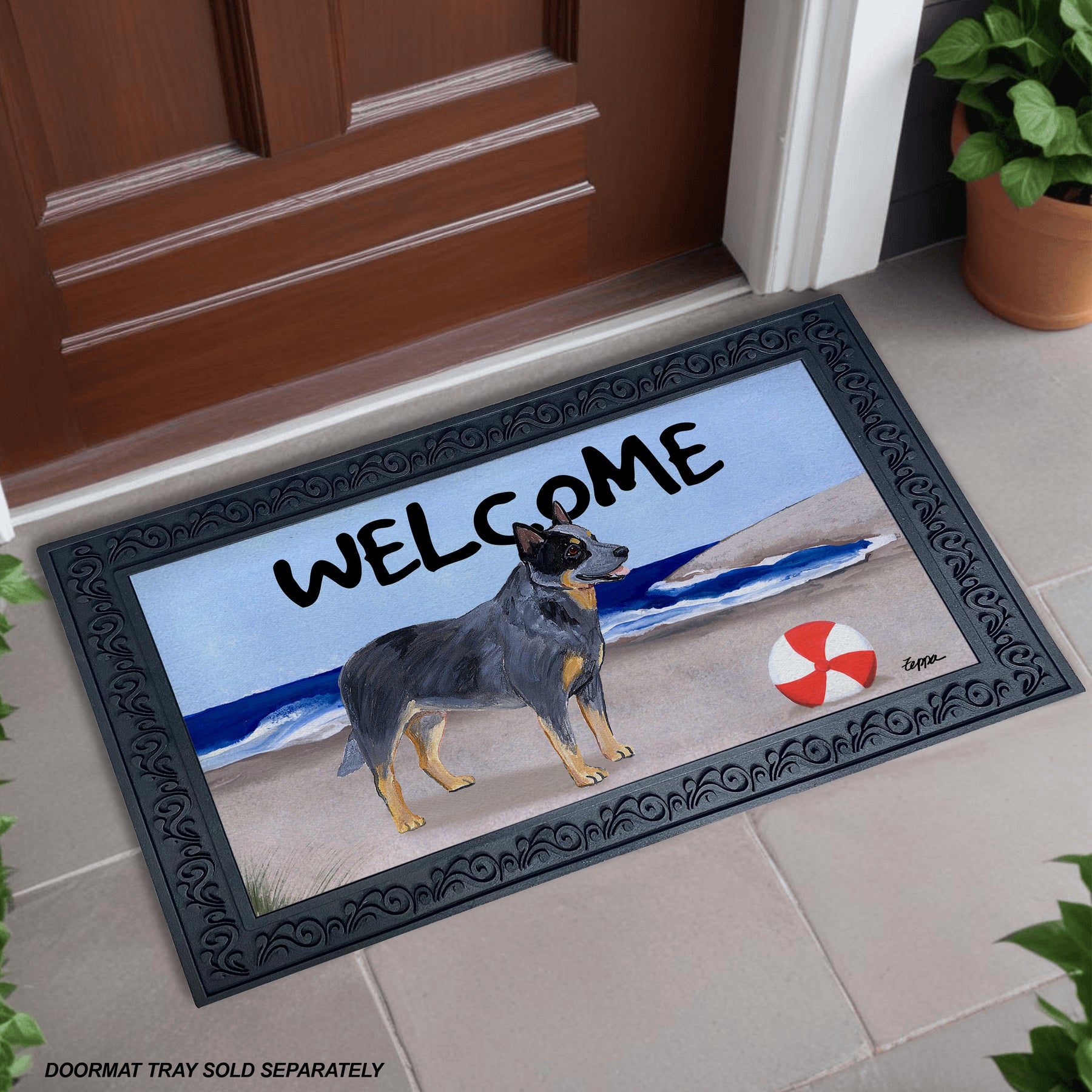 Australian Cattle Dog Scenic Welcome Mat