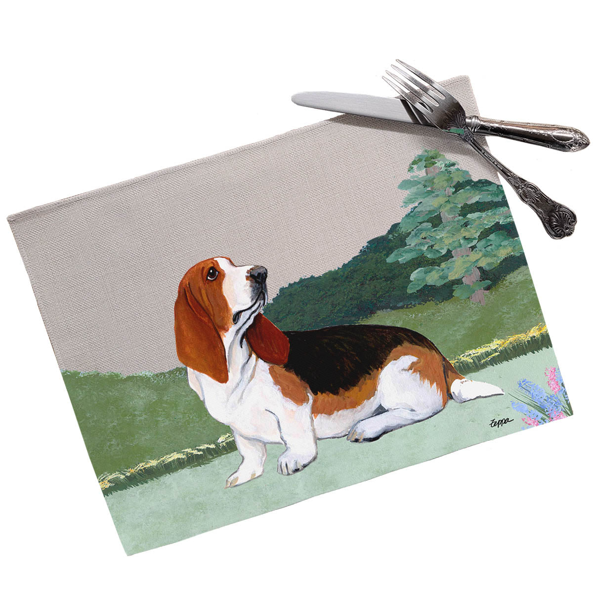 Basset Hound Scenic Placemats