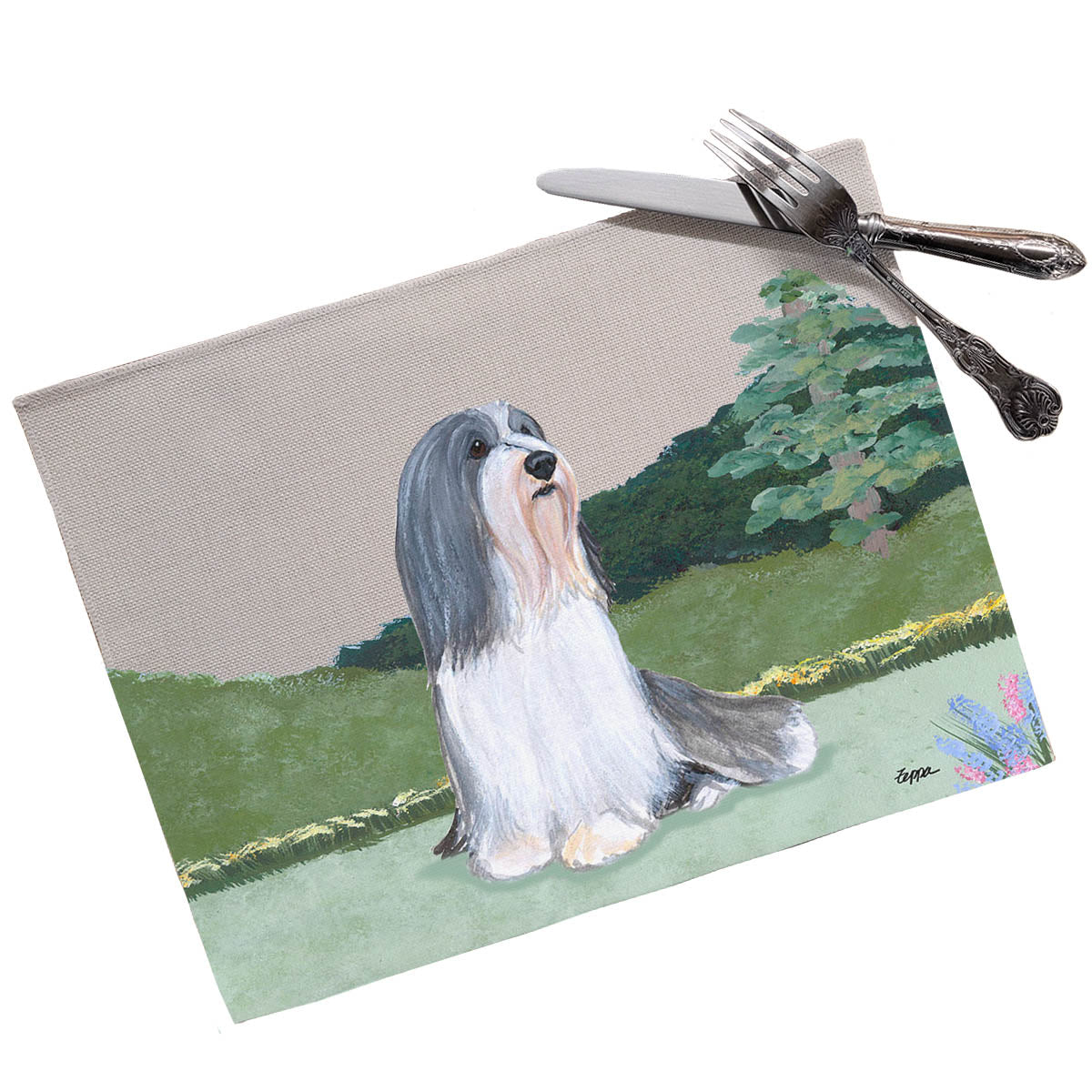 Bearded Collie Scenic Placemats