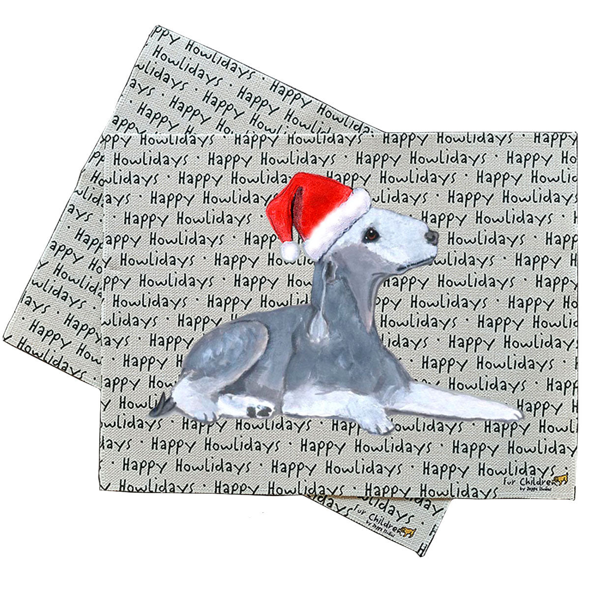 Bedlington Terrier Howliday Placemats