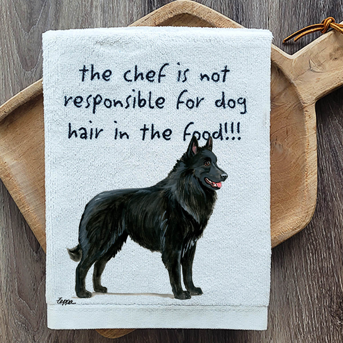 Pawsitively Adorable Belgian Shepherd Kitchen Towel