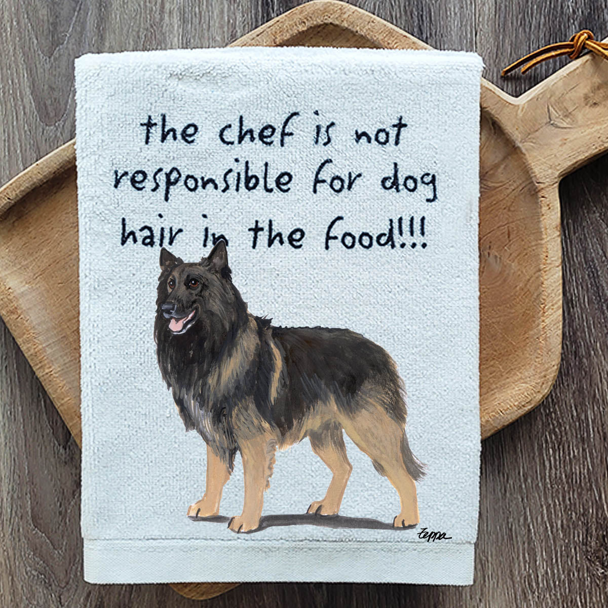 Pawsitively Adorable Belgian Tervuren Kitchen Towel
