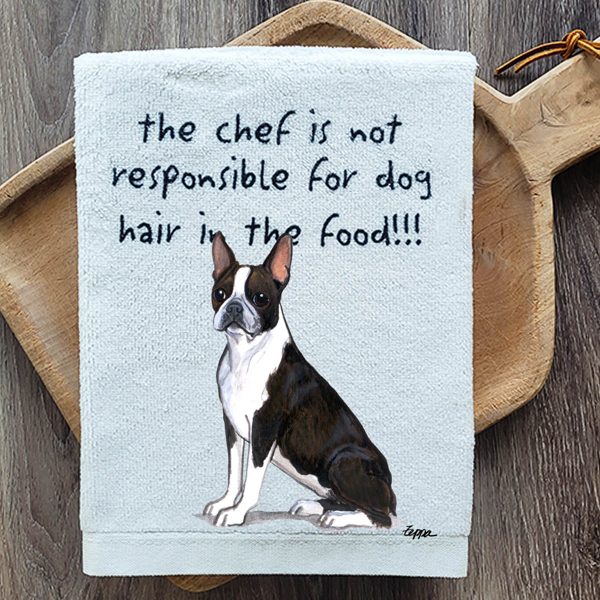 Boston Terrier Kitchen Towel