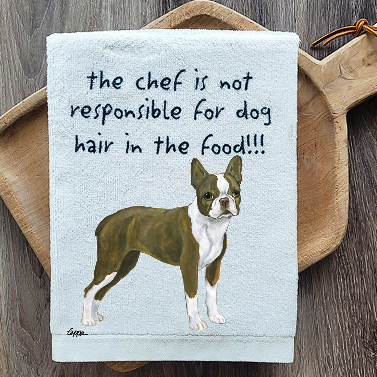 Boston Terrier Kitchen Towel