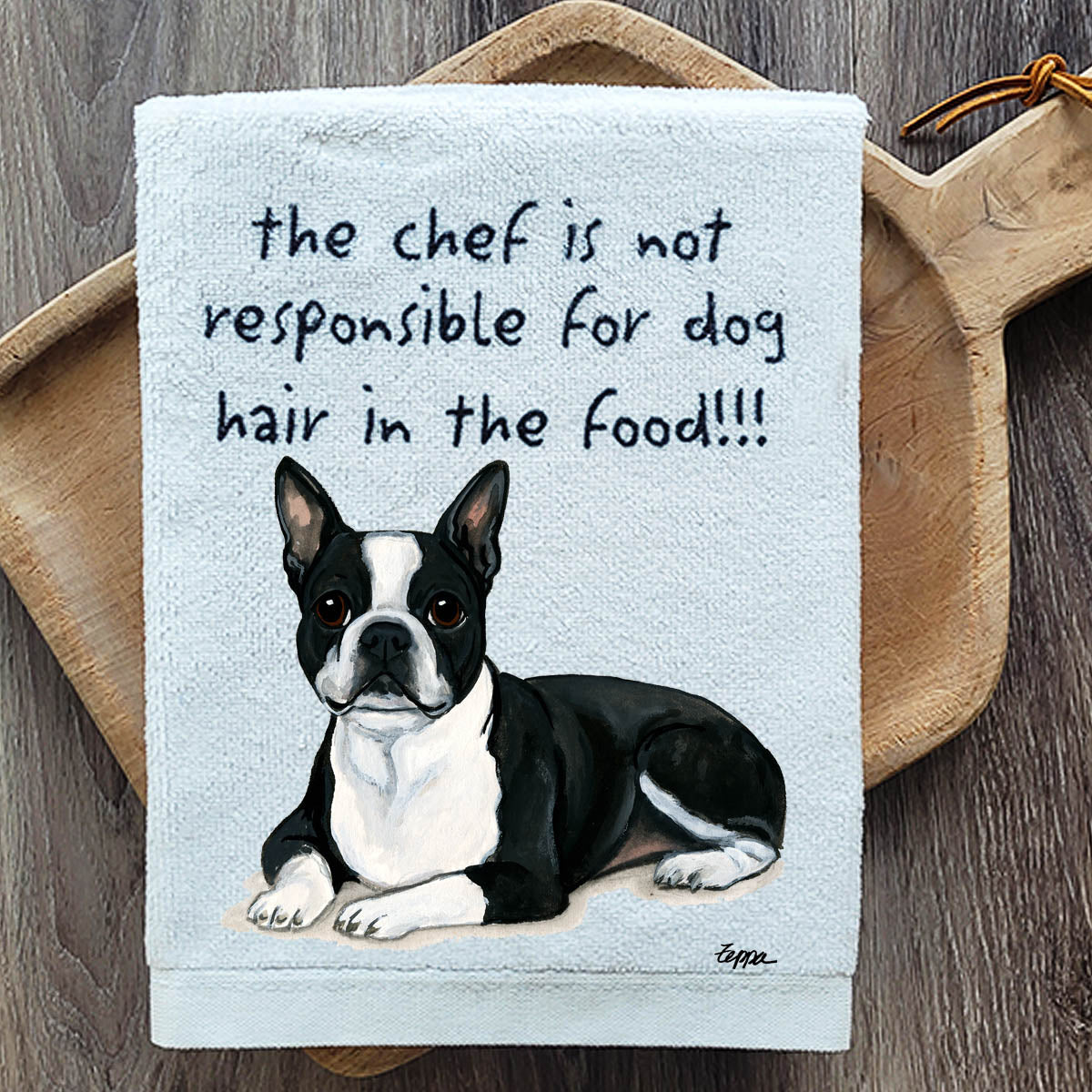 Boston Terrier Kitchen Towel