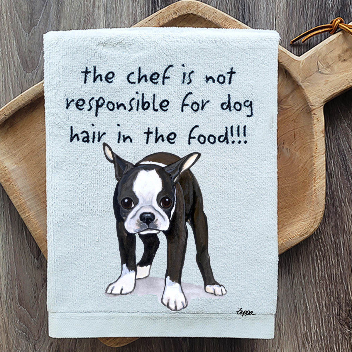 Boston Terrier Kitchen Towel