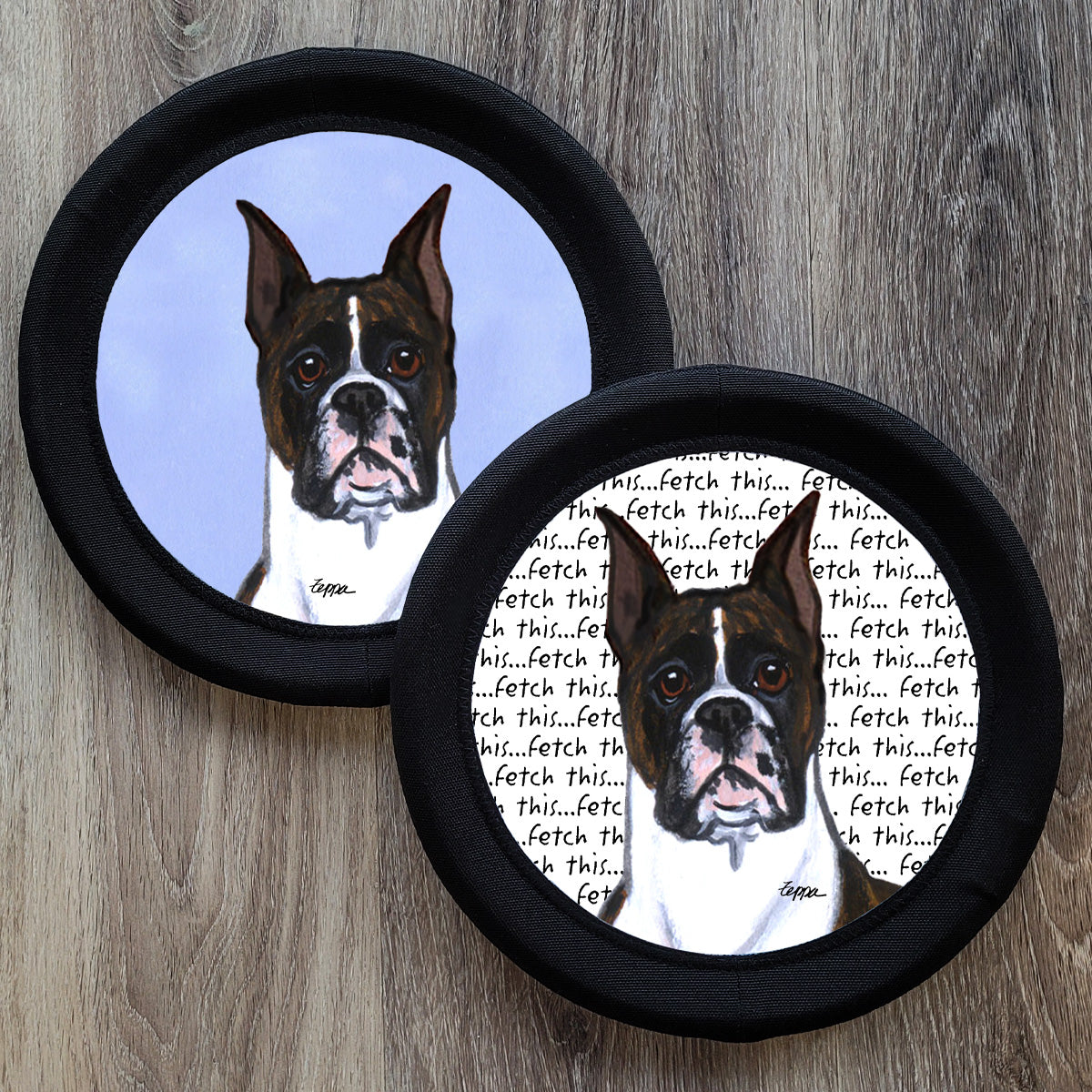 Brindle Boxer FotoFrisby Flying Disk Dog Toy