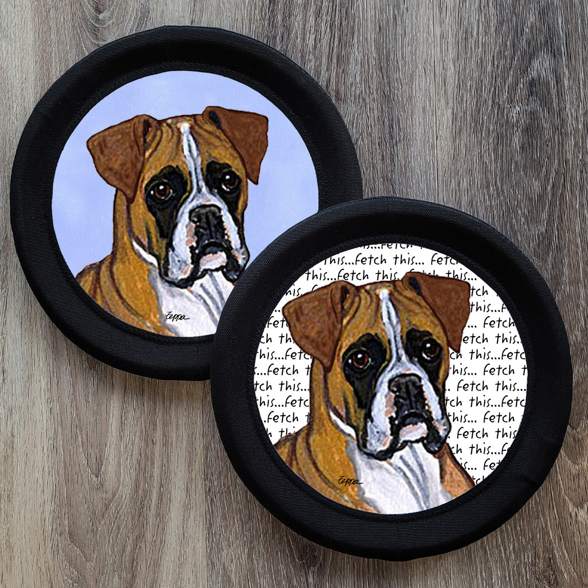 Boxer Natural Ears FotoFrisby Flying Disk Dog Toy