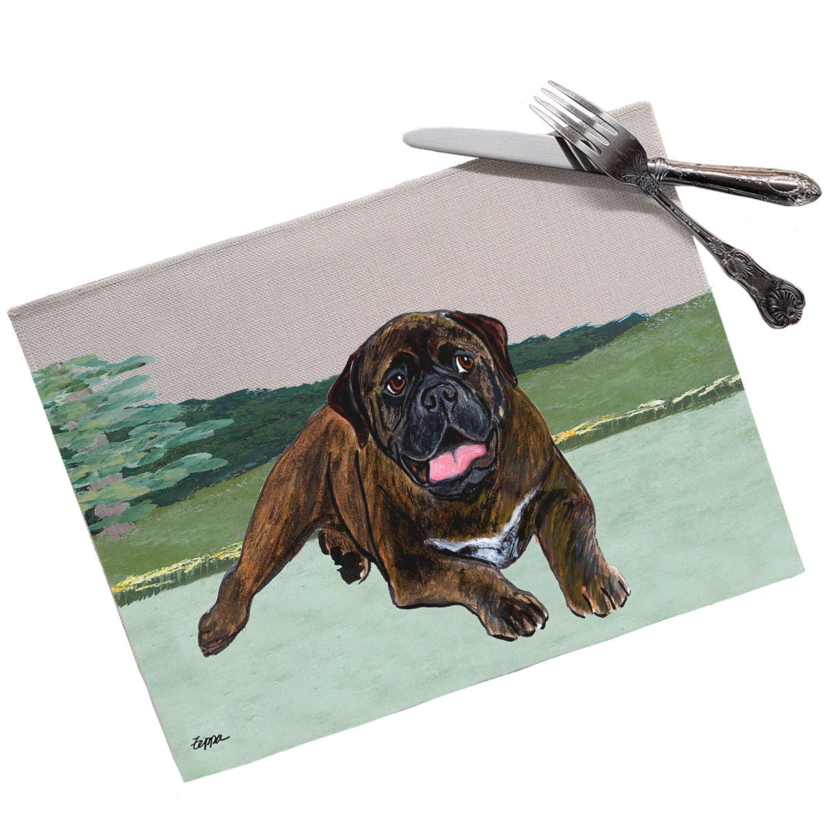 Bullmastiff Scenic Placemats