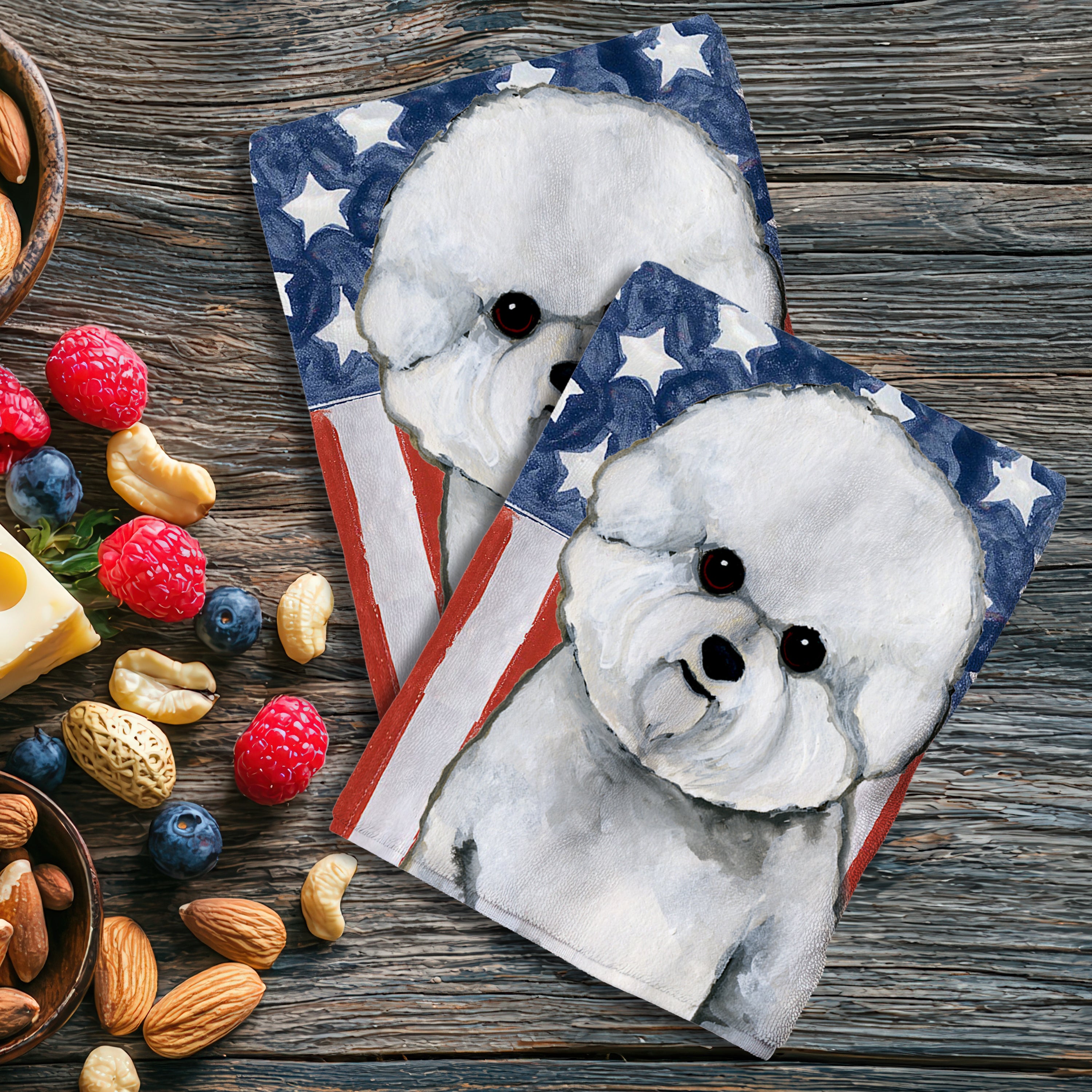 Bichon Frise Americana Kitchen Towel Set