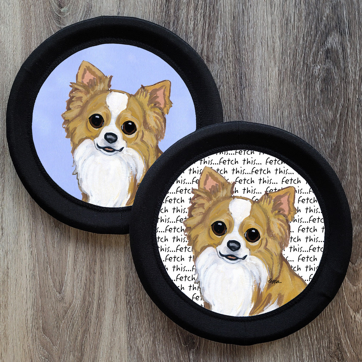 Longhaired Chihuahua FotoFrisby Flying Disk Dog Toy