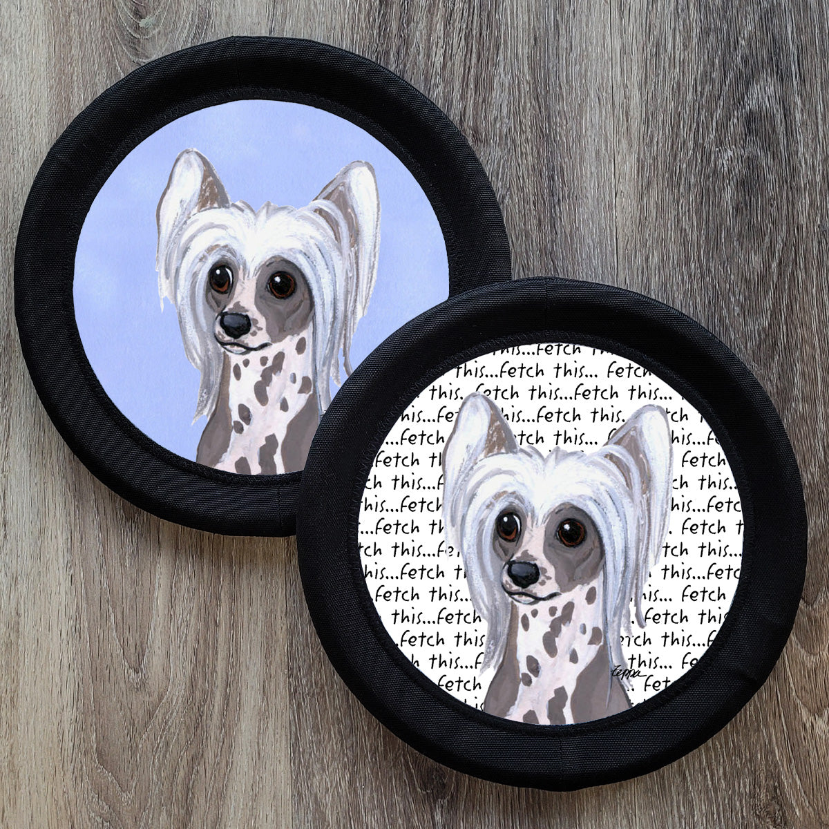 Chinese Crested FotoFrisby Flying Disk Dog Toy