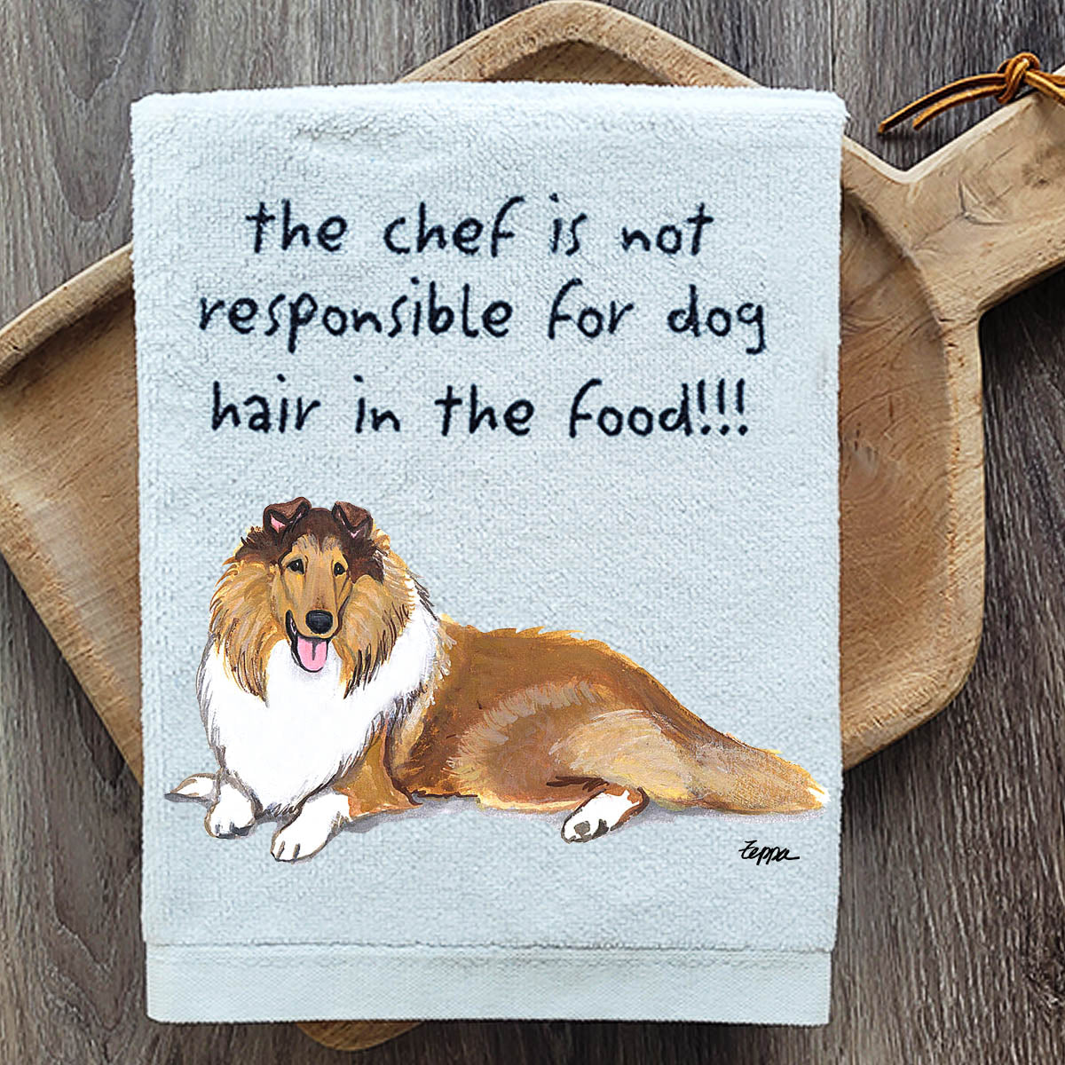Pawsitively Adorable Collie Kitchen Towel