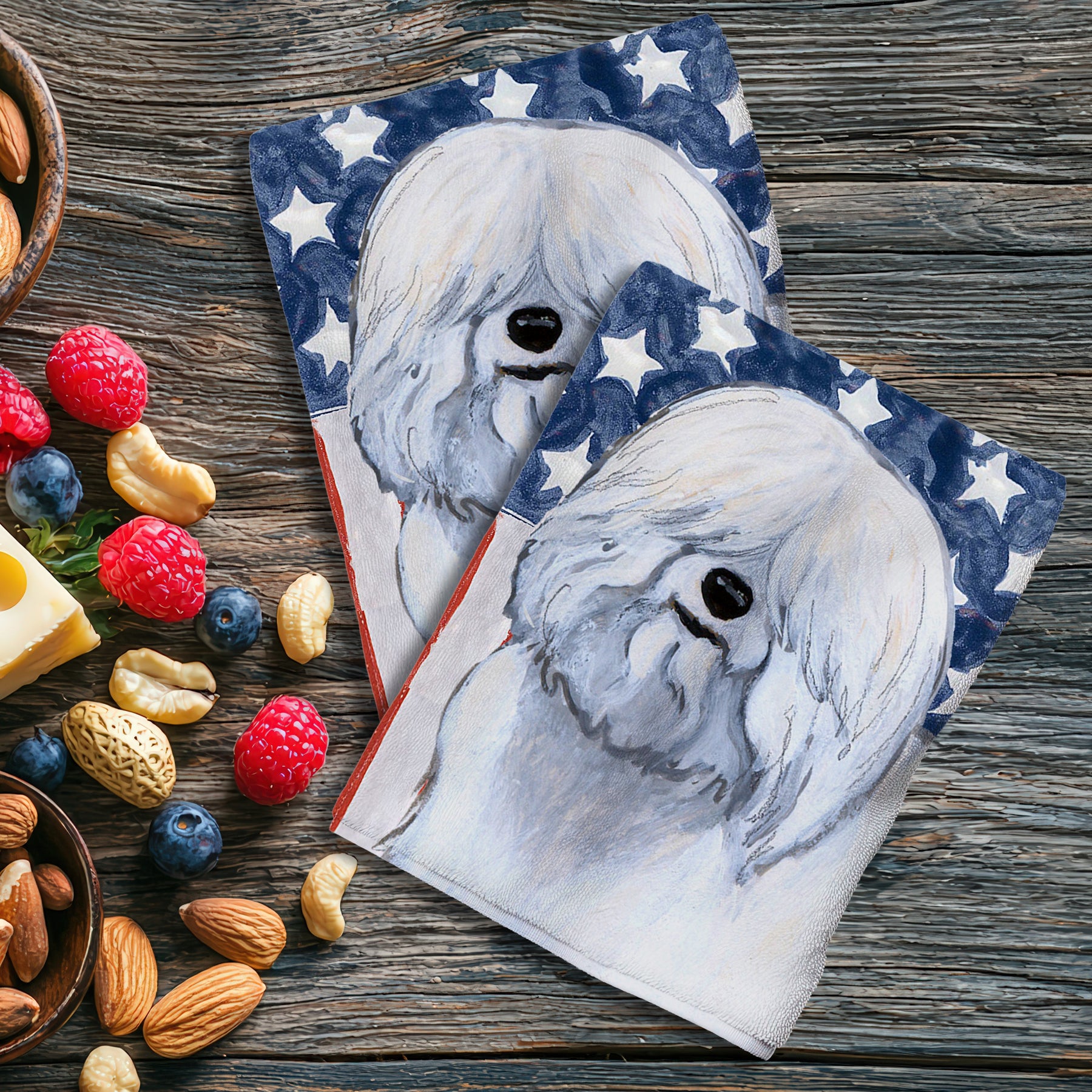 Coton du Tulear Americana Kitchen Towel Set
