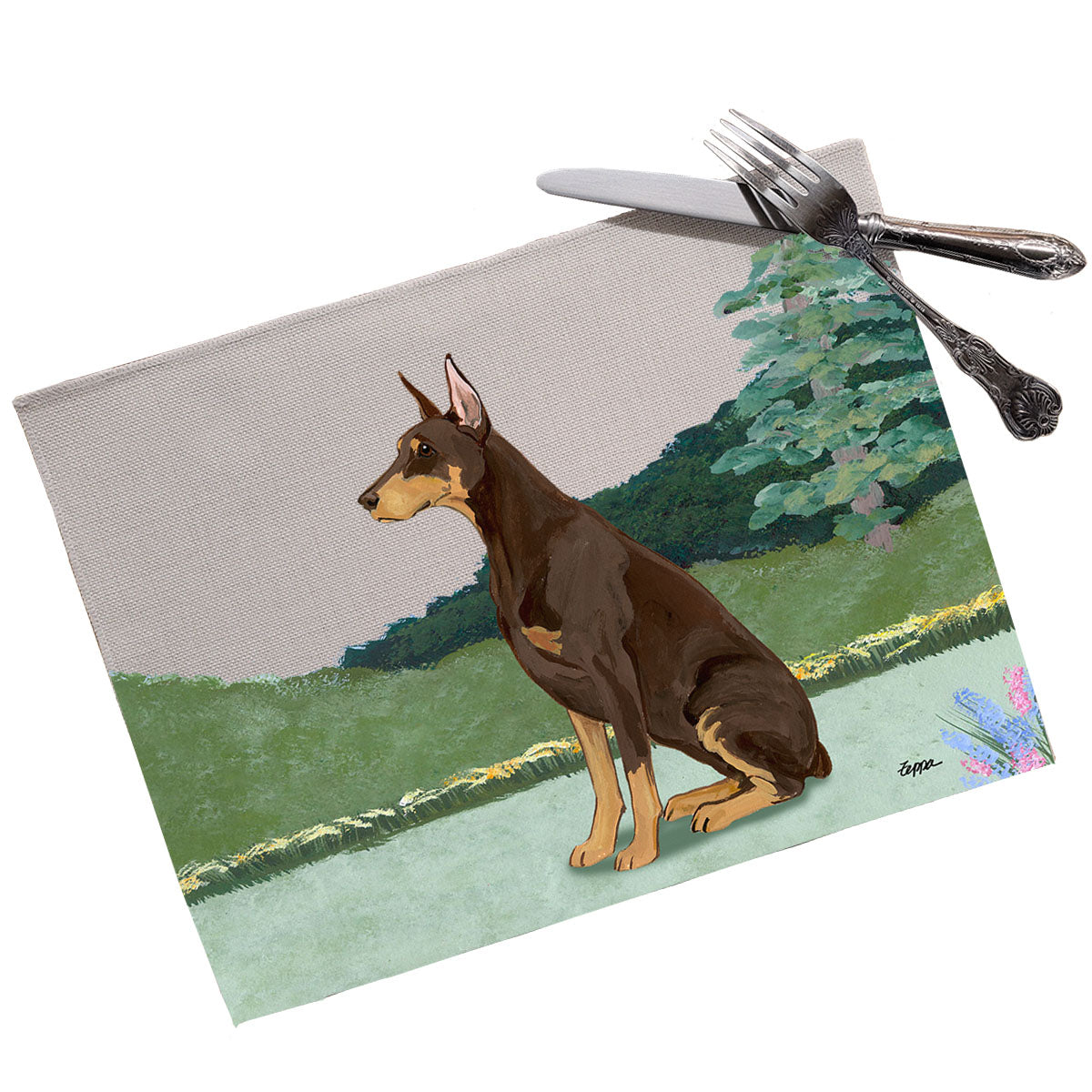 Doberman Pinscher Scenic Placemats