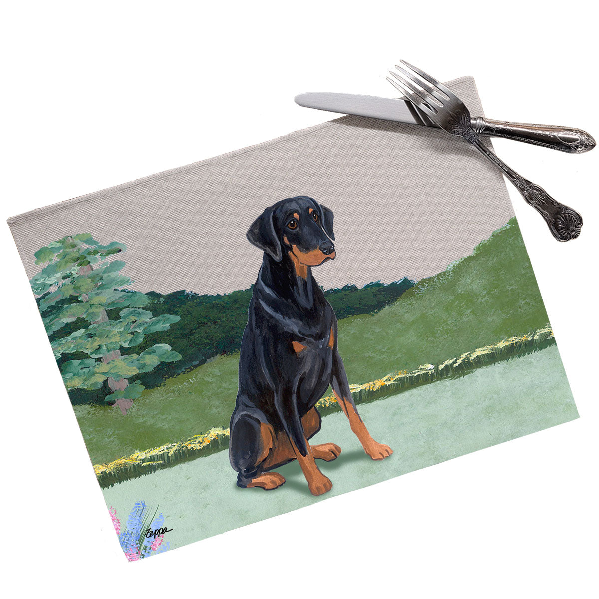 Doberman Pinscher Scenic Placemats