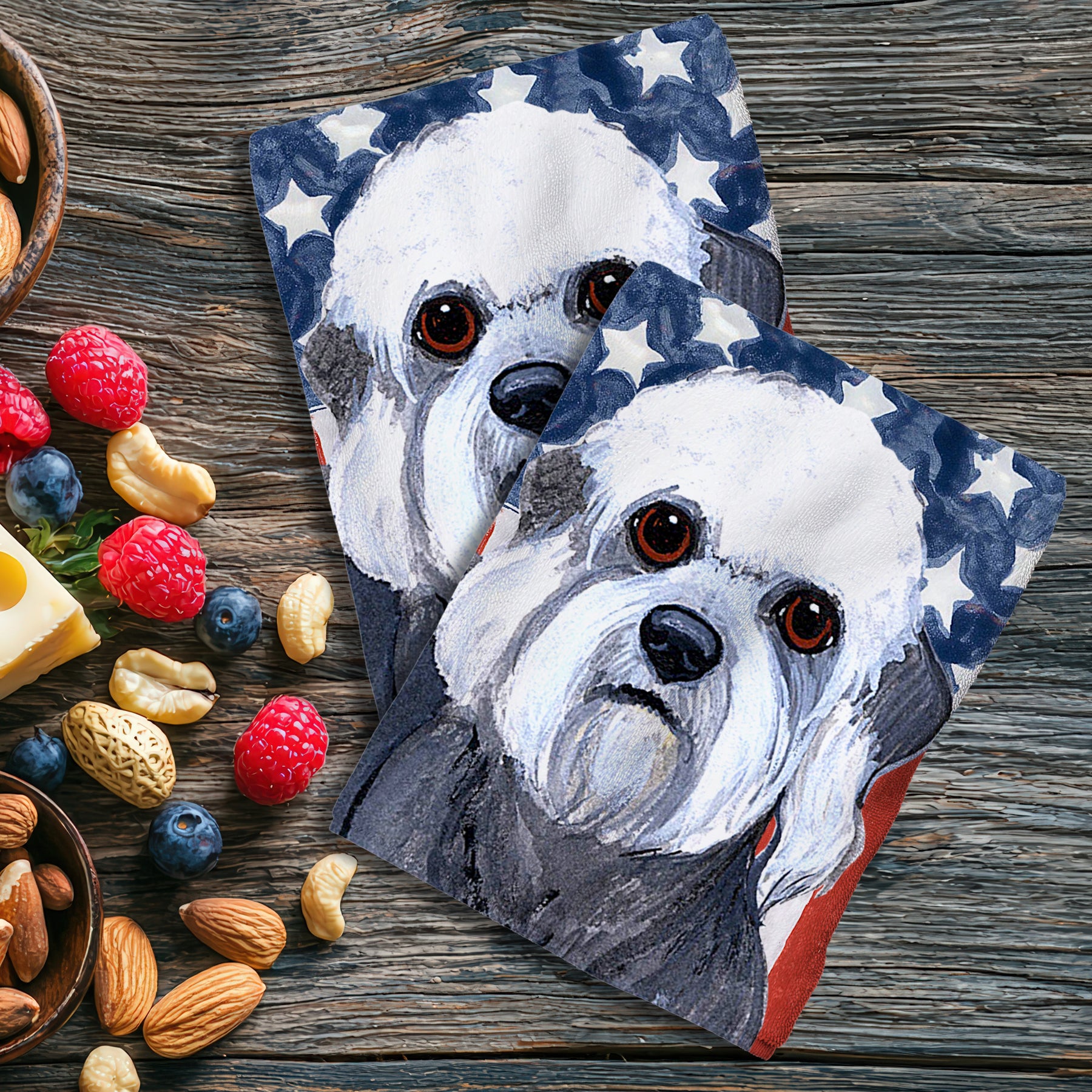 Dandi Dinmont Americana Kitchen Towel Set