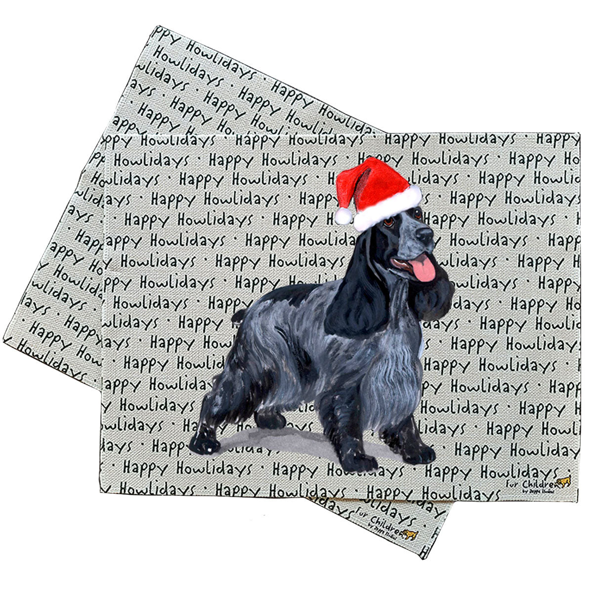 English Cocker Spaniel Howliday Placemats