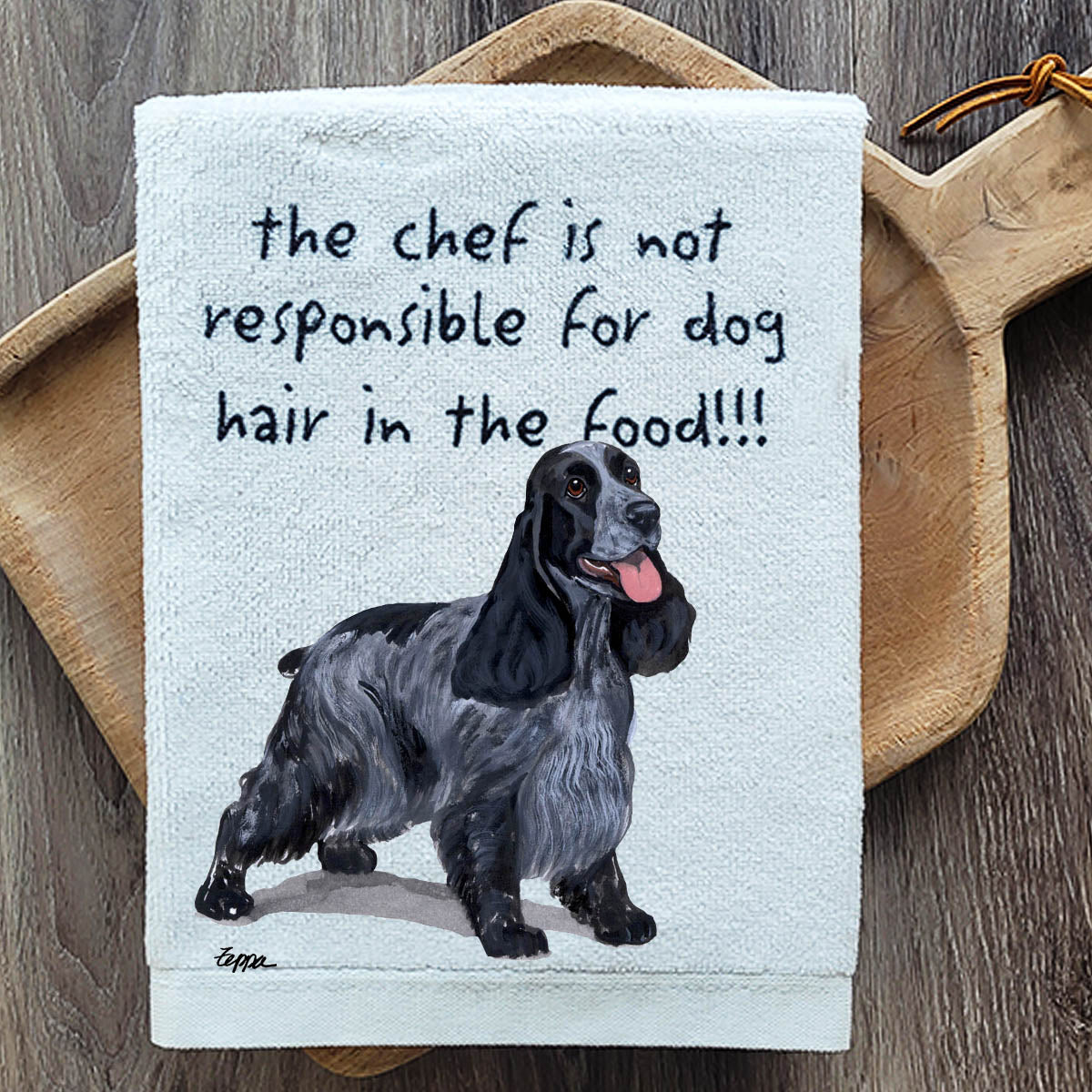Pawsitively Adorable English Cocker Spaniel Kitchen Towel