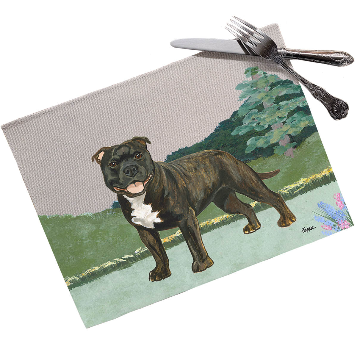 English Staffordshire Terrier Scenic Placemats
