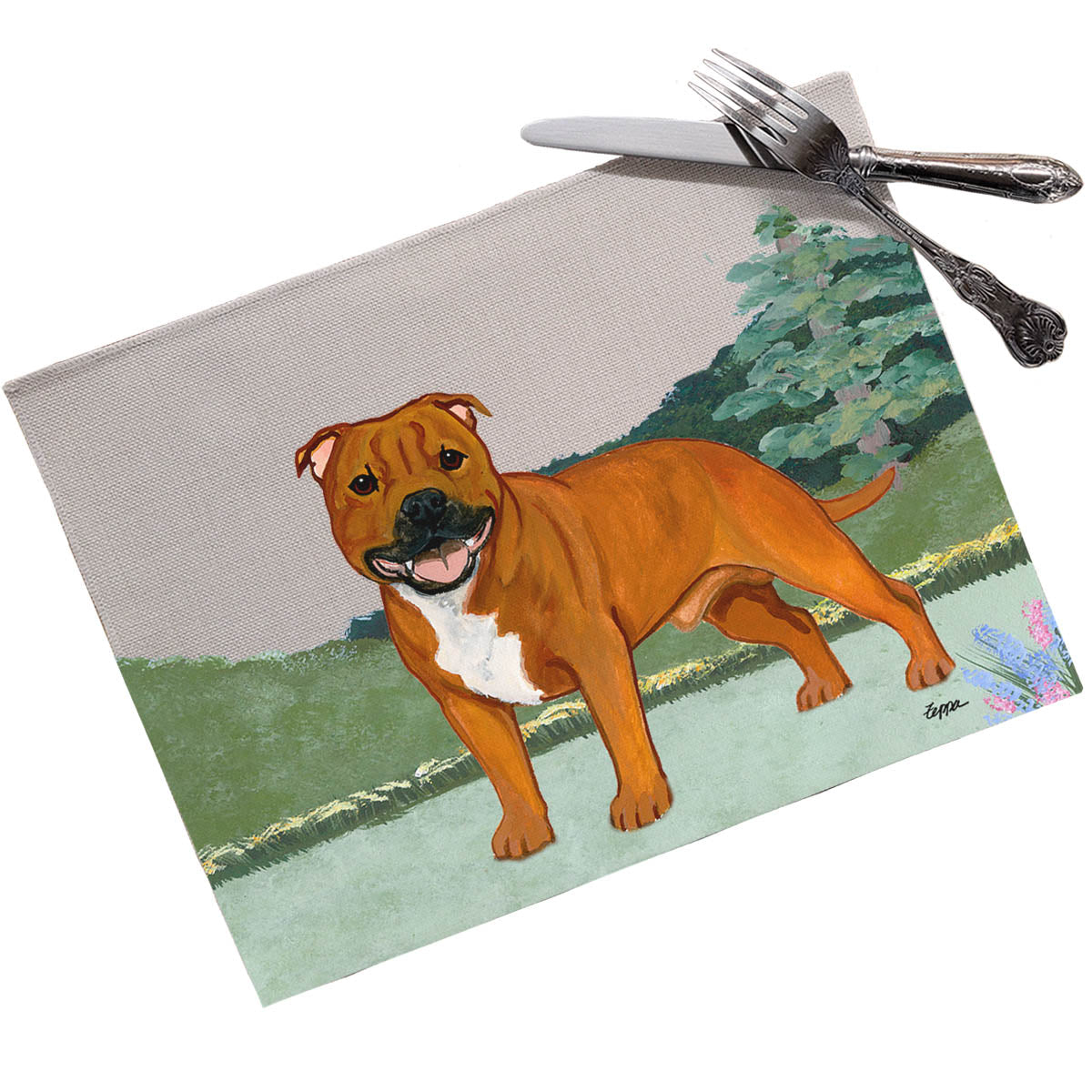 English Staffordshire Terrier Scenic Placemats