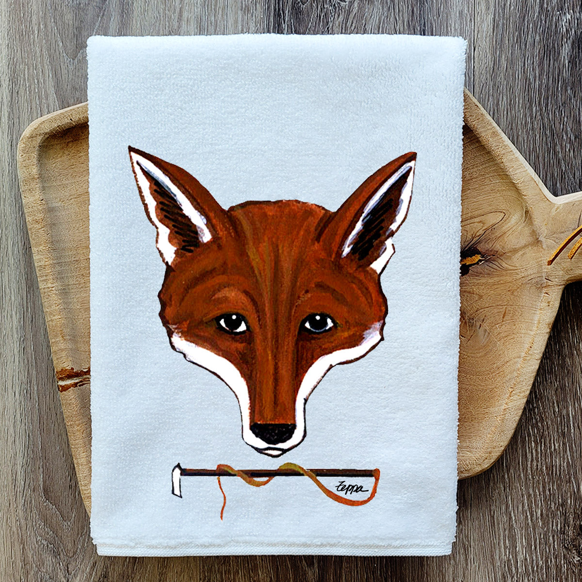 Fox Mask Kitchen Towel