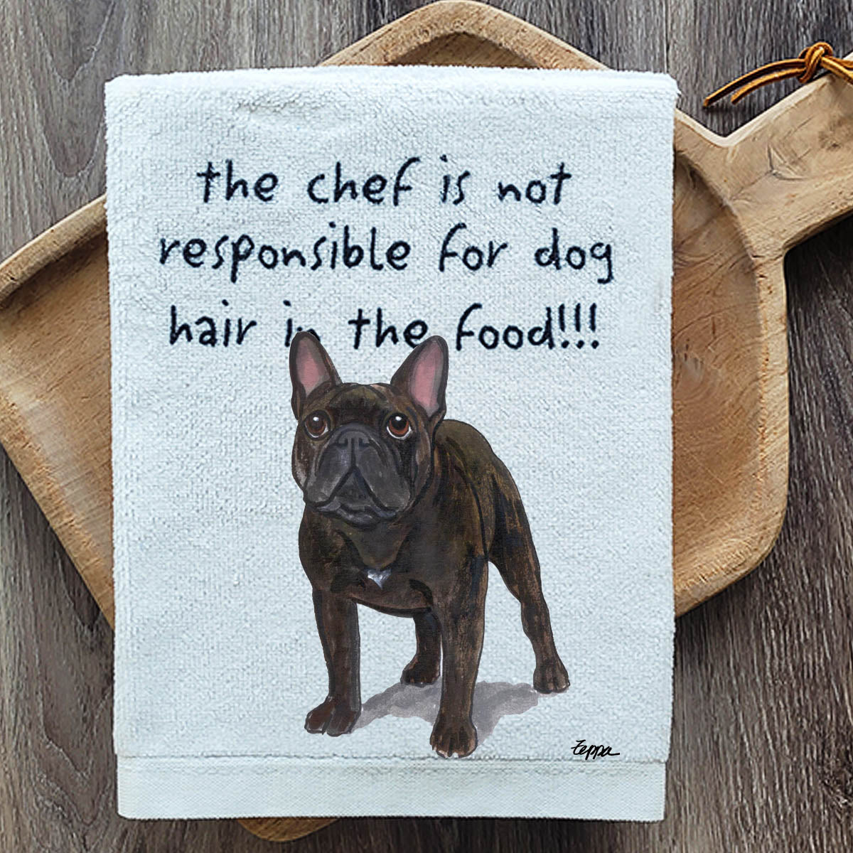 Pawsitively Adorable French Bulldog Kitchen Towel