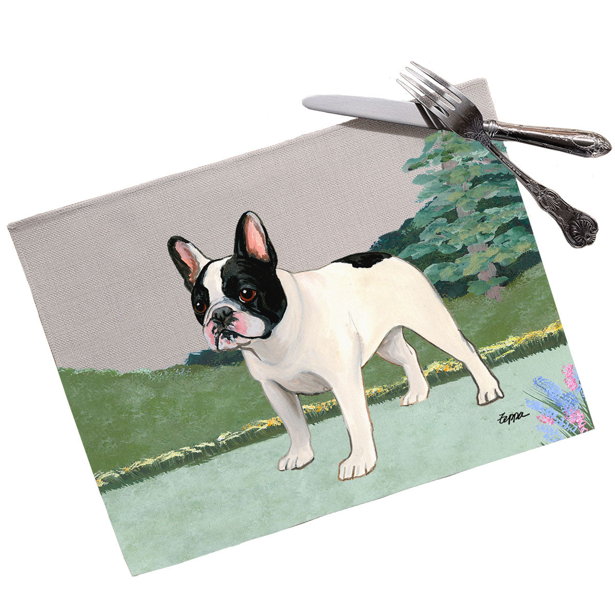 French Bulldog Scenic Placemats