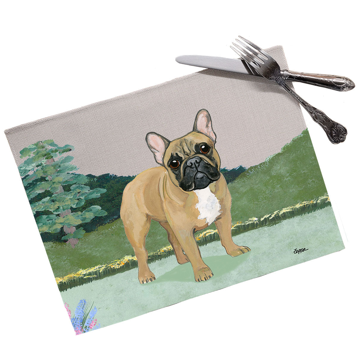 French Bulldog Scenic Placemats