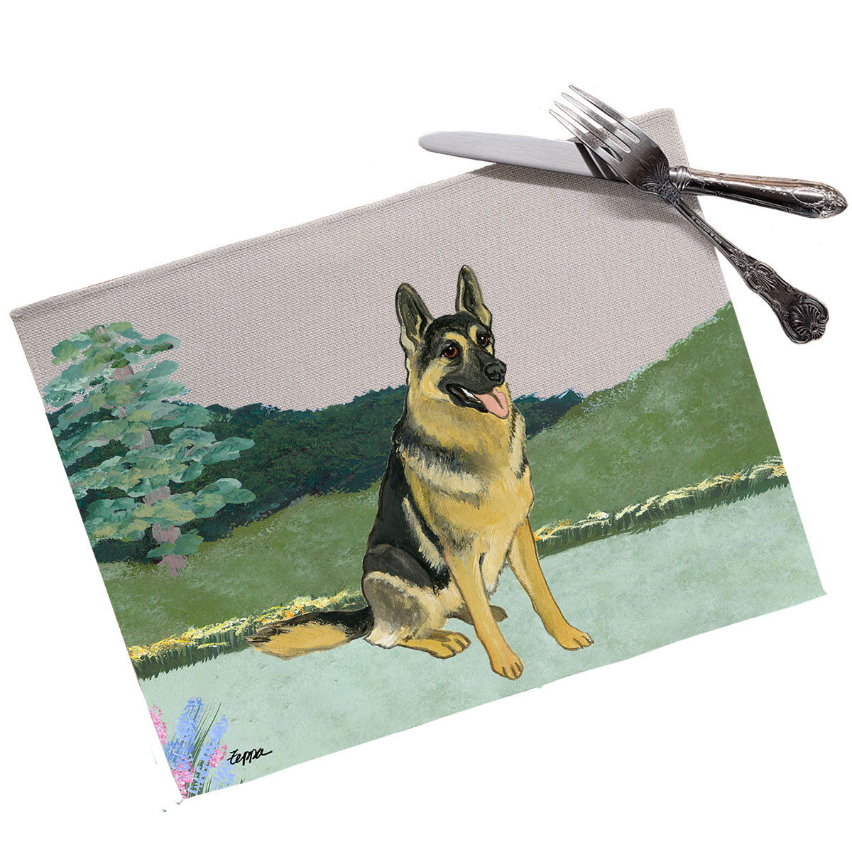 German Shepherd Scenic Placemats