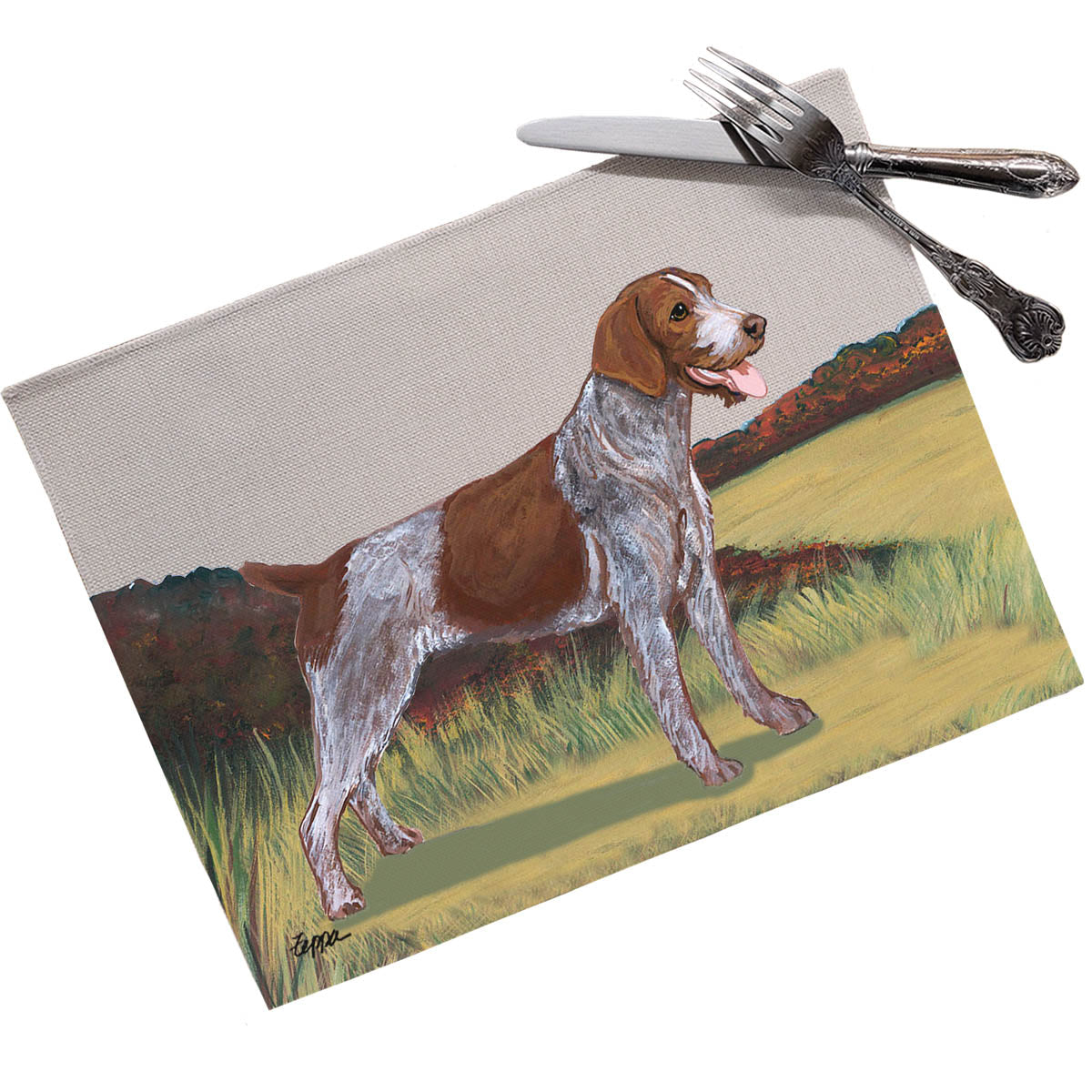 German Wirehaired Pointer Scenic Placemats