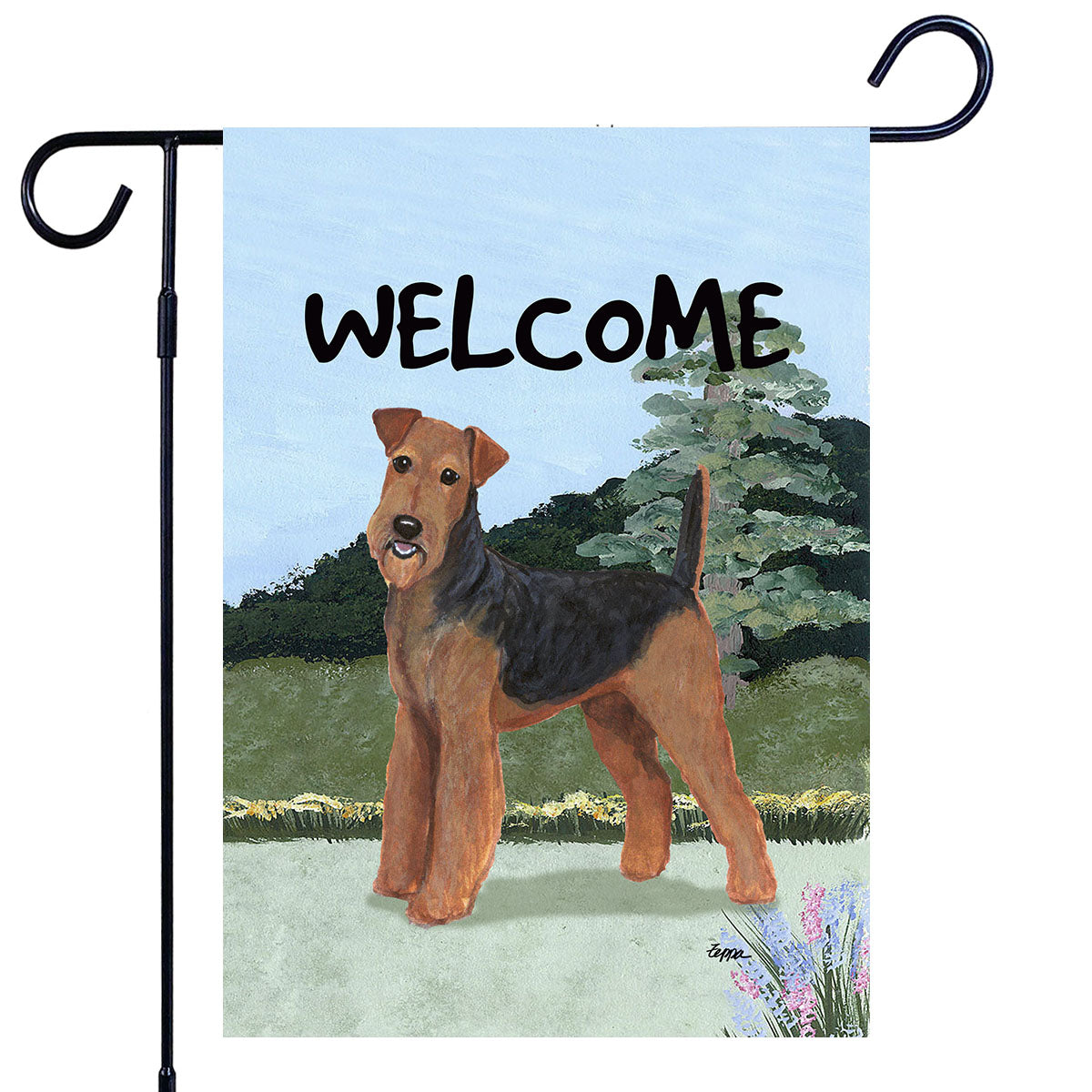 Airedale Garden Flag