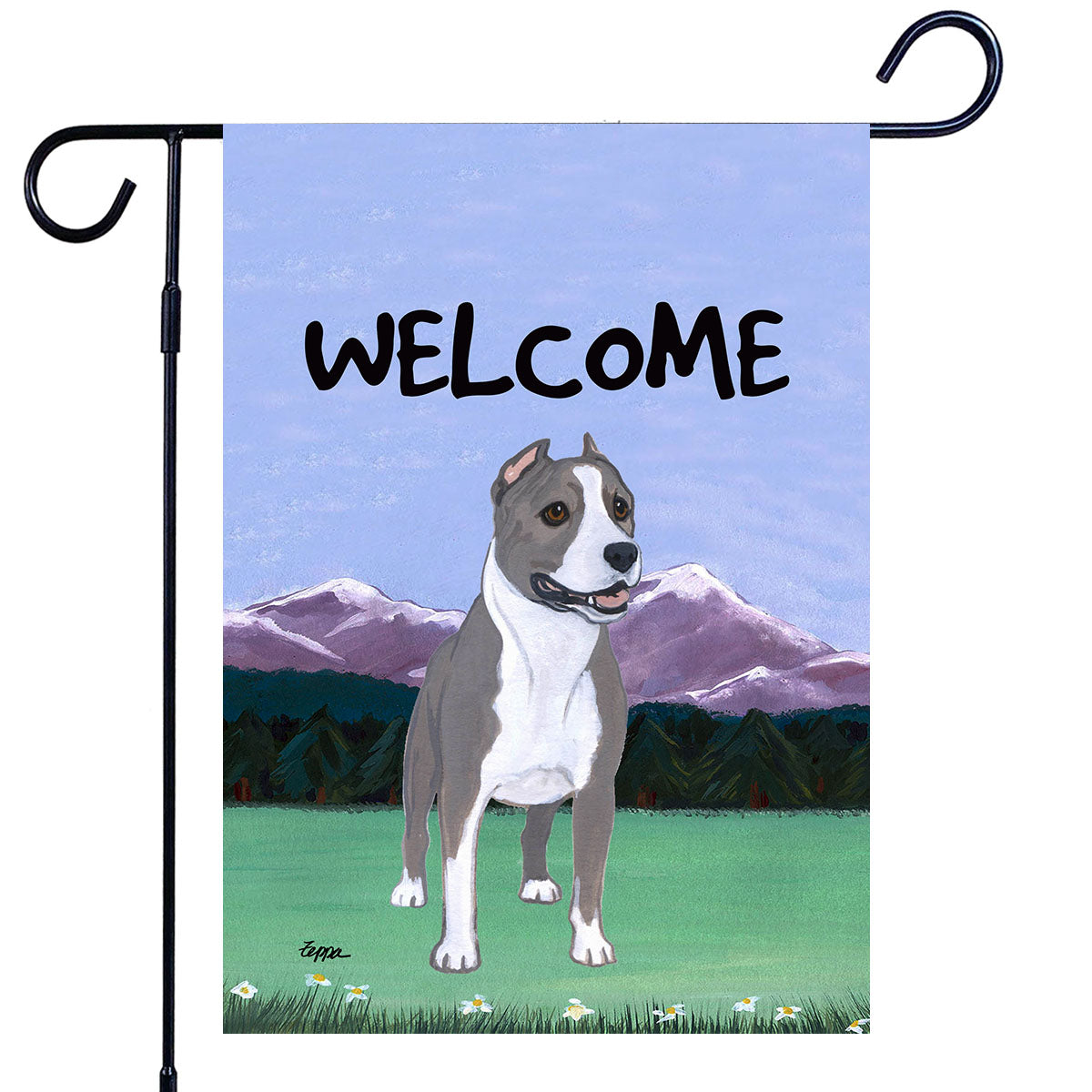 American Staffordshire Terrier Scenic Garden Flag