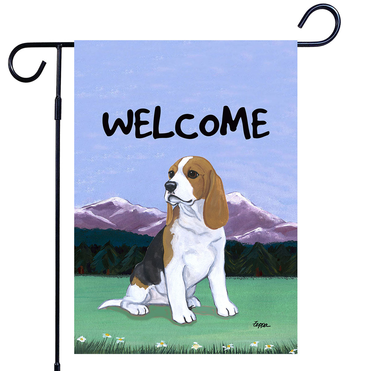 Beagle Scenic Garden Flag