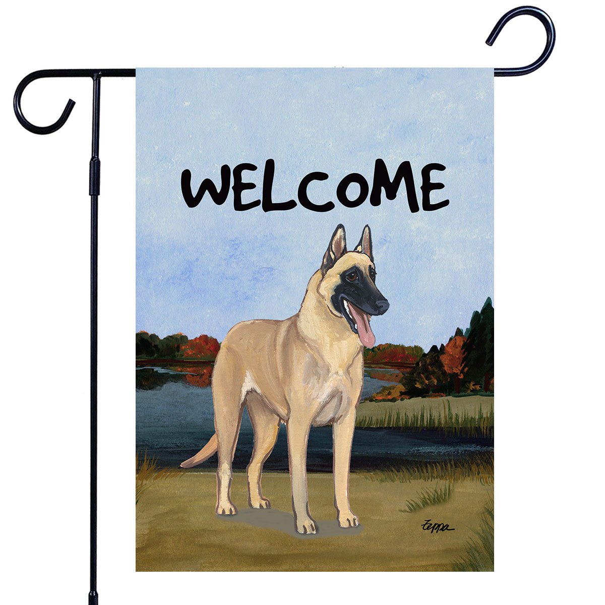 Belgian Malinois Scenic Garden Flag