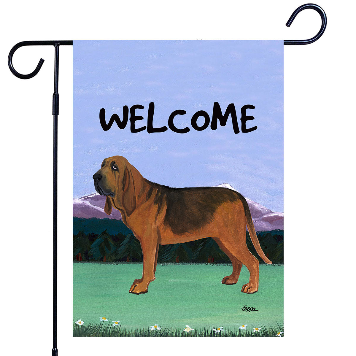 Bloodhound Scenic Garden Flag