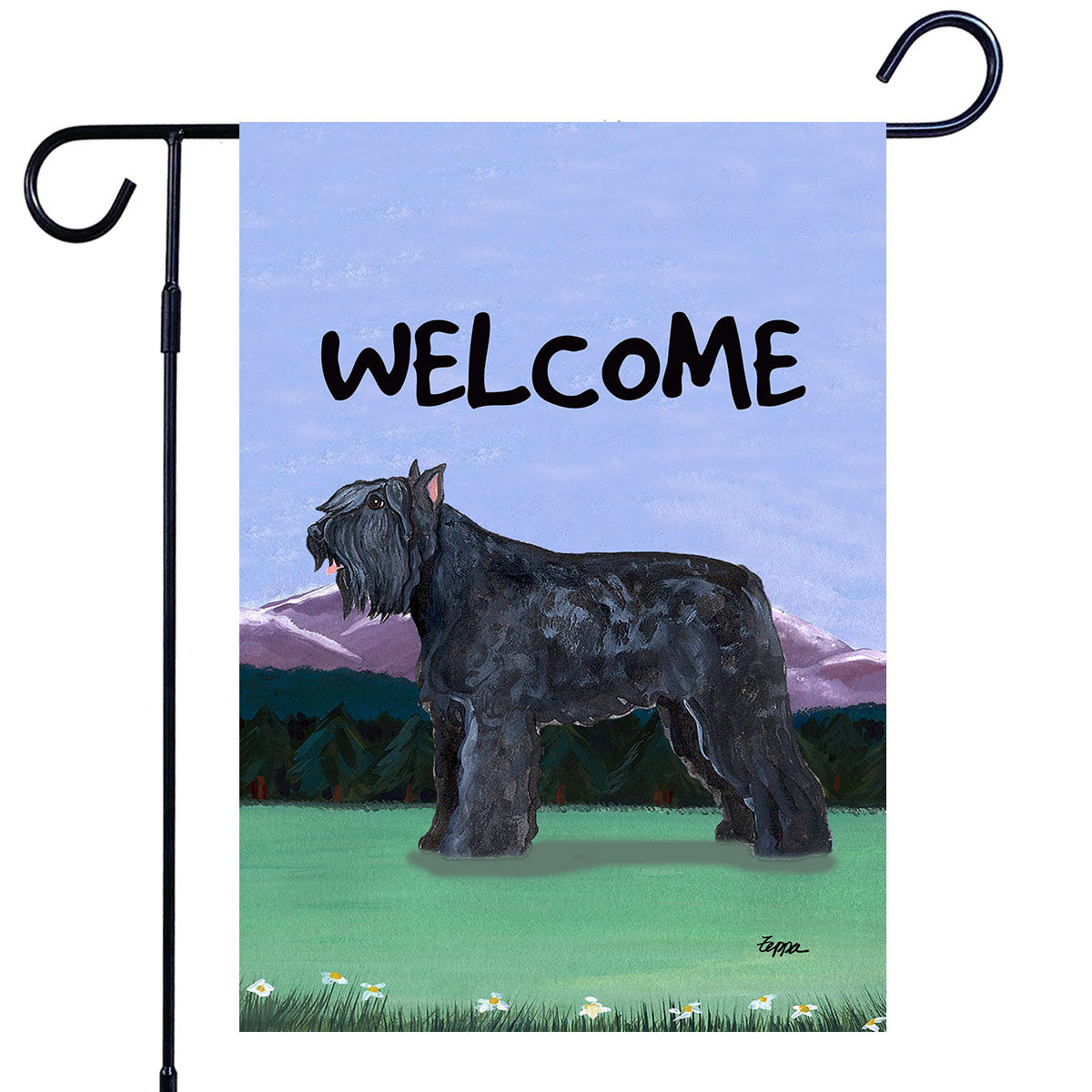 Bouvier Scenic Garden Flag